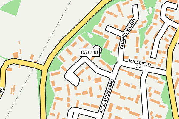 DA3 8JU map - OS OpenMap – Local (Ordnance Survey)