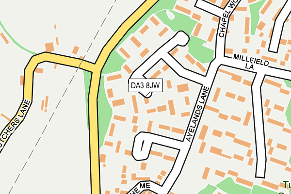 DA3 8JW map - OS OpenMap – Local (Ordnance Survey)