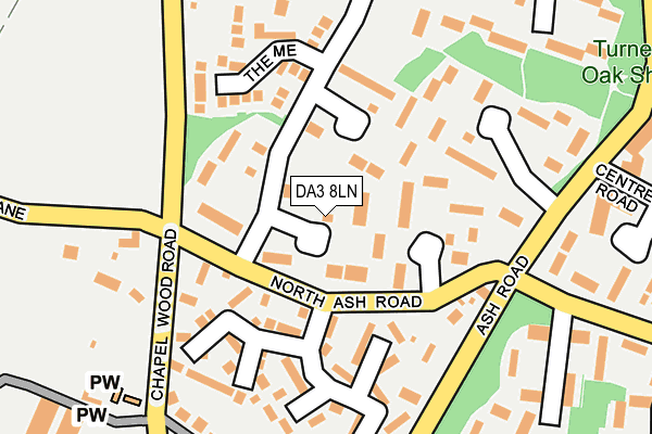 DA3 8LN map - OS OpenMap – Local (Ordnance Survey)