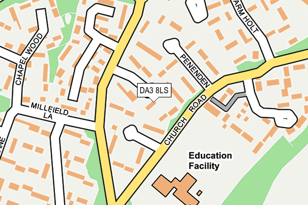 DA3 8LS map - OS OpenMap – Local (Ordnance Survey)