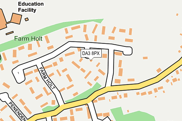 DA3 8PX map - OS OpenMap – Local (Ordnance Survey)