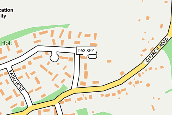 DA3 8PZ map - OS OpenMap – Local (Ordnance Survey)