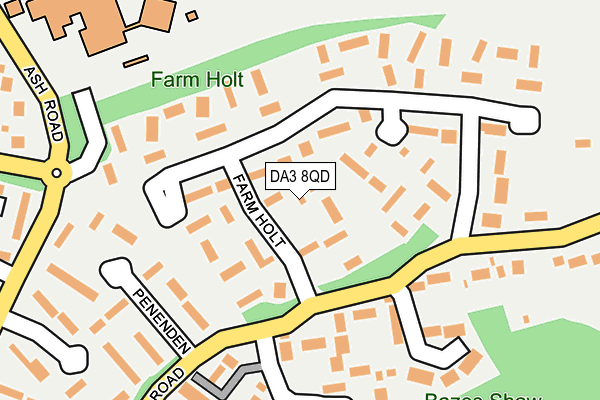 DA3 8QD map - OS OpenMap – Local (Ordnance Survey)