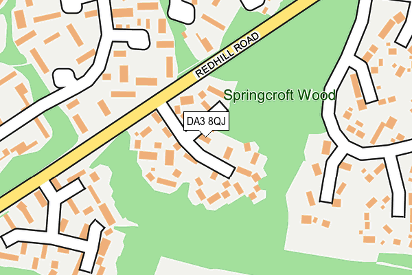 DA3 8QJ map - OS OpenMap – Local (Ordnance Survey)