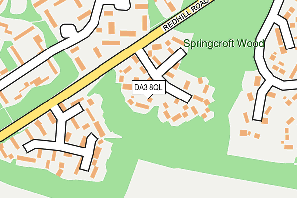 DA3 8QL map - OS OpenMap – Local (Ordnance Survey)