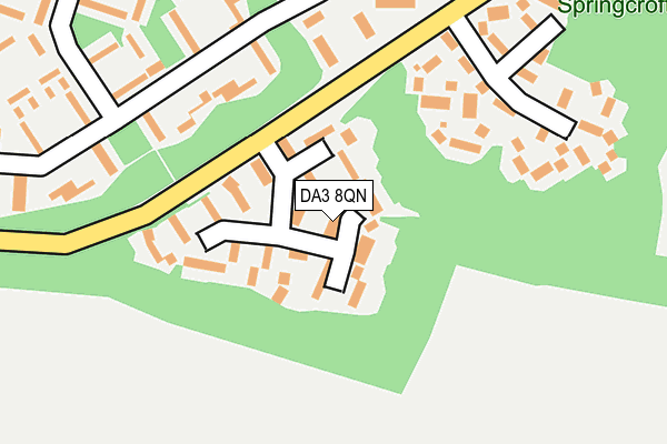 DA3 8QN map - OS OpenMap – Local (Ordnance Survey)