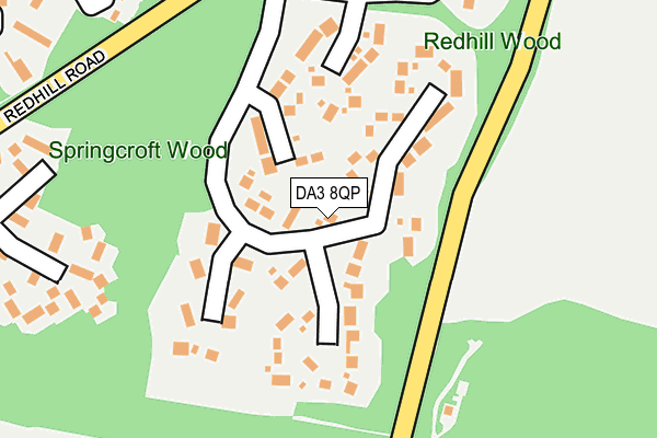 DA3 8QP map - OS OpenMap – Local (Ordnance Survey)