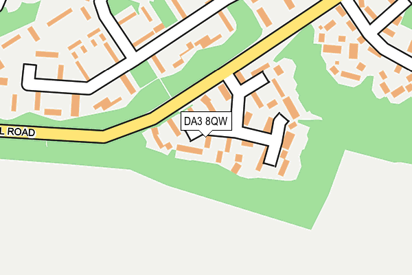 DA3 8QW map - OS OpenMap – Local (Ordnance Survey)