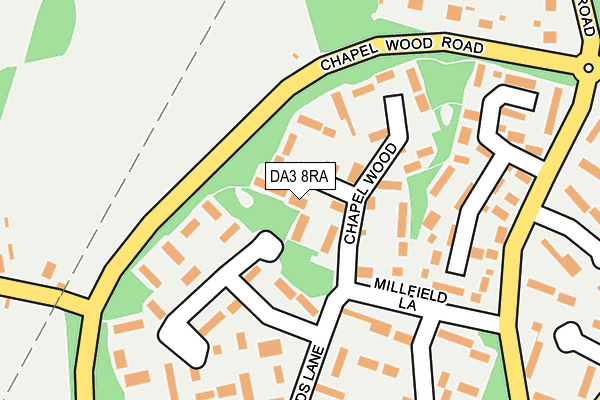 DA3 8RA map - OS OpenMap – Local (Ordnance Survey)