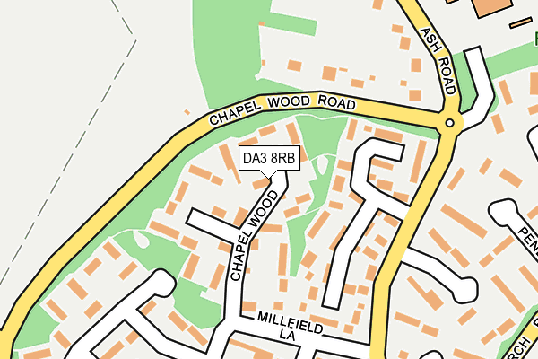 DA3 8RB map - OS OpenMap – Local (Ordnance Survey)