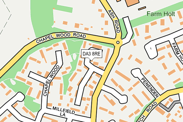 DA3 8RE map - OS OpenMap – Local (Ordnance Survey)