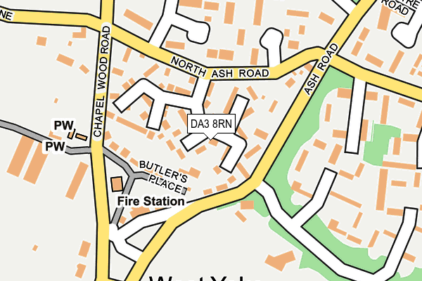 DA3 8RN map - OS OpenMap – Local (Ordnance Survey)