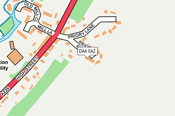 DA4 0AZ map - OS OpenMap – Local (Ordnance Survey)