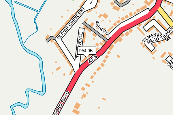DA4 0BJ map - OS OpenMap – Local (Ordnance Survey)