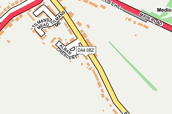 DA4 0BZ map - OS OpenMap – Local (Ordnance Survey)