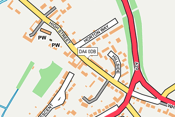 DA4 0DB map - OS OpenMap – Local (Ordnance Survey)