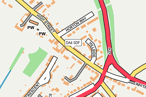 DA4 0DF map - OS OpenMap – Local (Ordnance Survey)