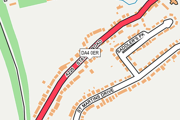 DA4 0ER map - OS OpenMap – Local (Ordnance Survey)