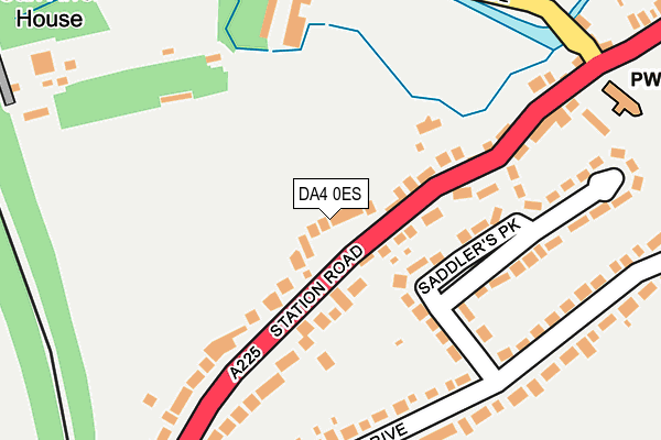 DA4 0ES map - OS OpenMap – Local (Ordnance Survey)