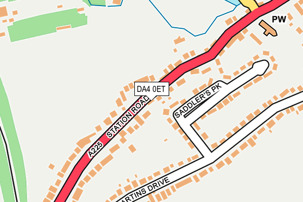 DA4 0ET map - OS OpenMap – Local (Ordnance Survey)