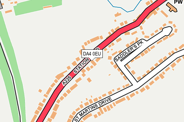 DA4 0EU map - OS OpenMap – Local (Ordnance Survey)