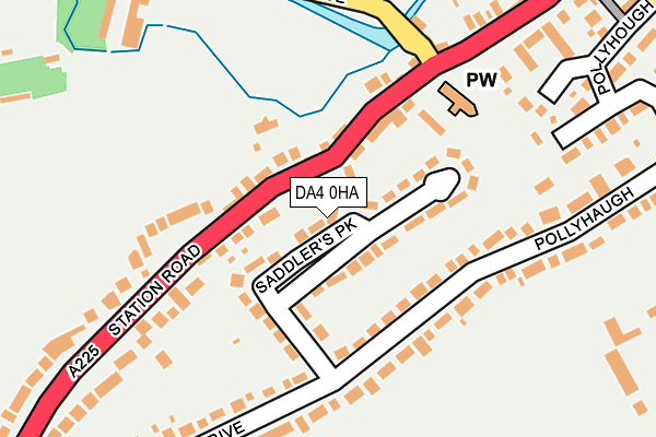 DA4 0HA map - OS OpenMap – Local (Ordnance Survey)