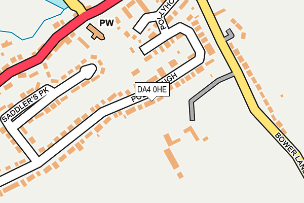 DA4 0HE map - OS OpenMap – Local (Ordnance Survey)