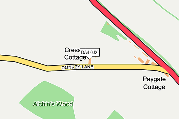 DA4 0JX map - OS OpenMap – Local (Ordnance Survey)