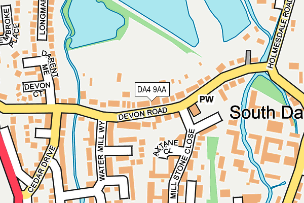 DA4 9AA map - OS OpenMap – Local (Ordnance Survey)
