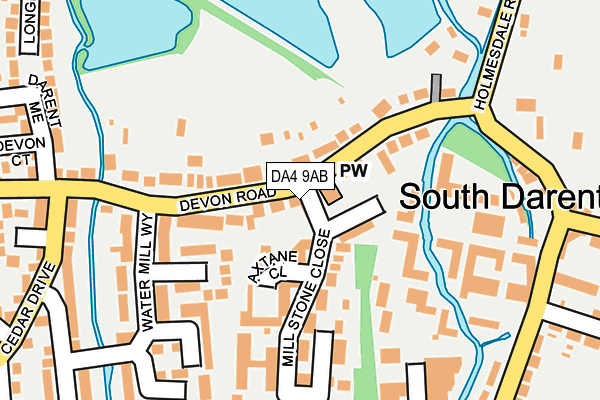 DA4 9AB map - OS OpenMap – Local (Ordnance Survey)