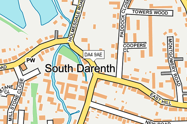 DA4 9AE map - OS OpenMap – Local (Ordnance Survey)