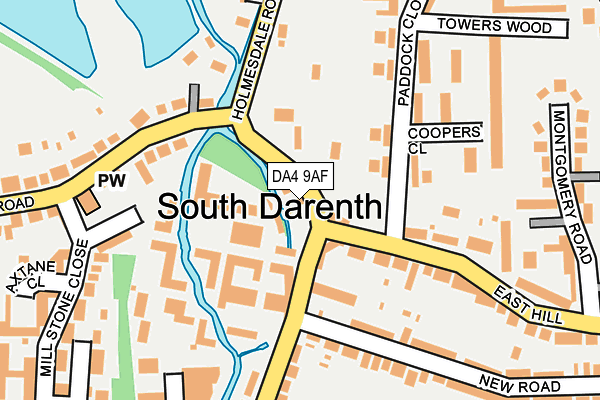 DA4 9AF map - OS OpenMap – Local (Ordnance Survey)