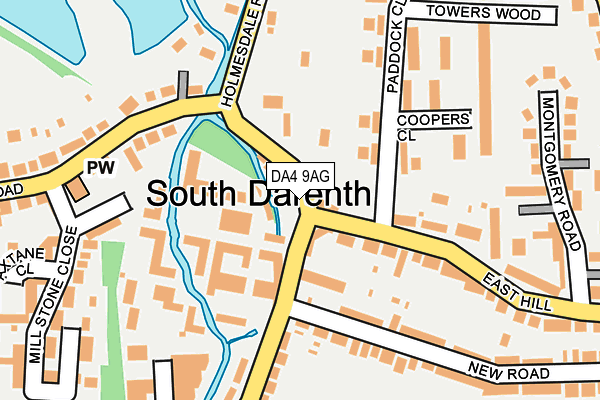 DA4 9AG map - OS OpenMap – Local (Ordnance Survey)