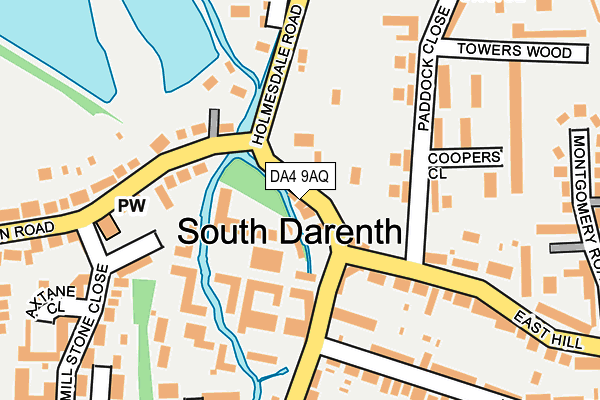DA4 9AQ map - OS OpenMap – Local (Ordnance Survey)