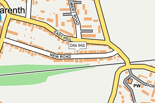DA4 9AS map - OS OpenMap – Local (Ordnance Survey)