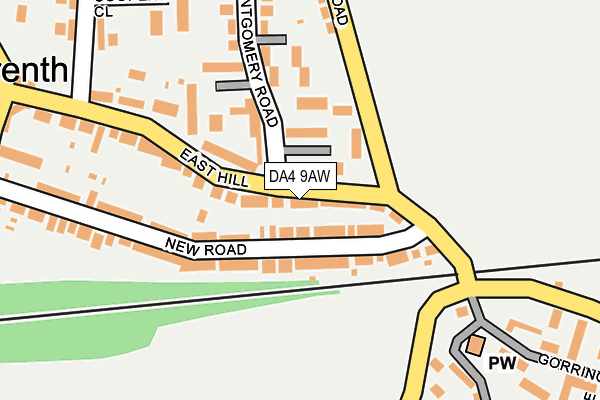 DA4 9AW map - OS OpenMap – Local (Ordnance Survey)