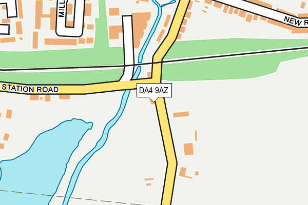 DA4 9AZ map - OS OpenMap – Local (Ordnance Survey)