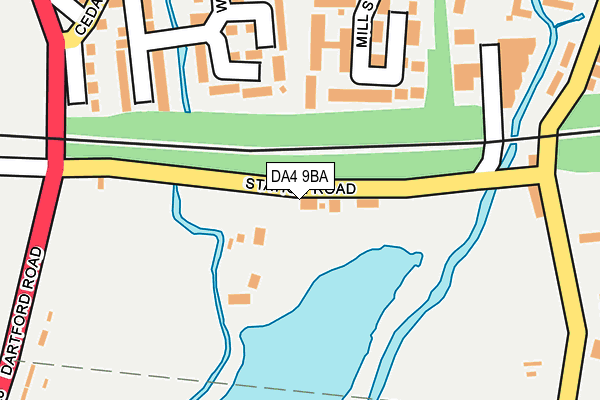 DA4 9BA map - OS OpenMap – Local (Ordnance Survey)