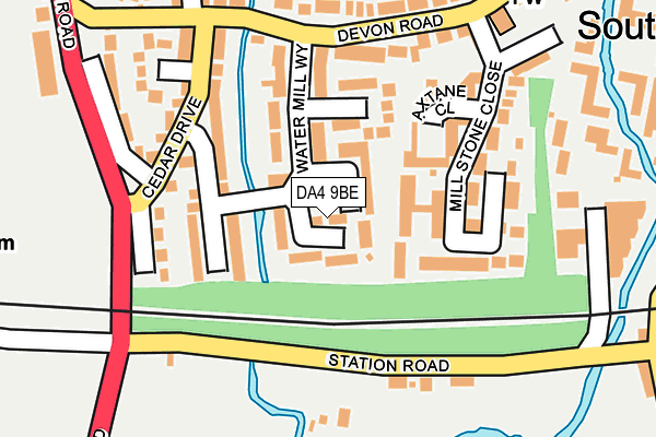 DA4 9BE map - OS OpenMap – Local (Ordnance Survey)