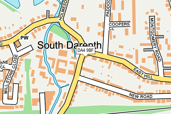 DA4 9BF map - OS OpenMap – Local (Ordnance Survey)