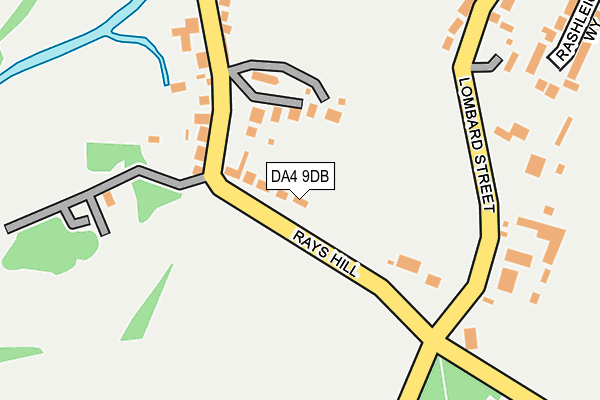 DA4 9DB map - OS OpenMap – Local (Ordnance Survey)