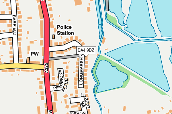 DA4 9DZ map - OS OpenMap – Local (Ordnance Survey)
