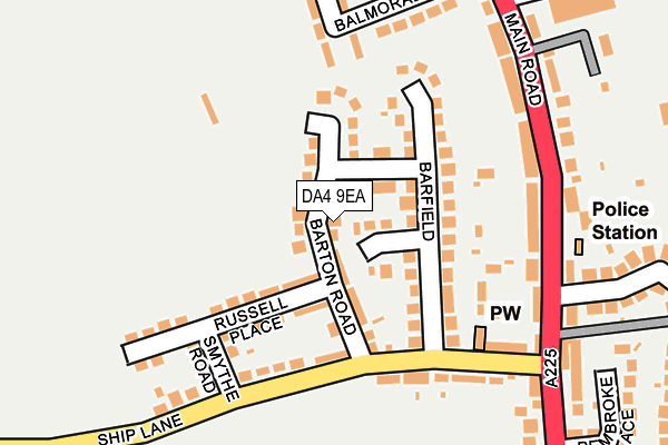 DA4 9EA map - OS OpenMap – Local (Ordnance Survey)