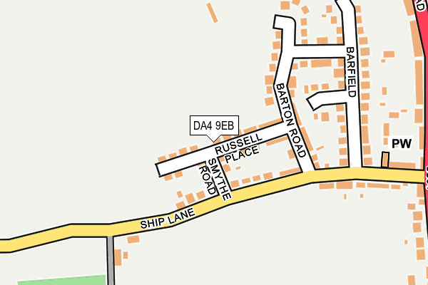 DA4 9EB map - OS OpenMap – Local (Ordnance Survey)