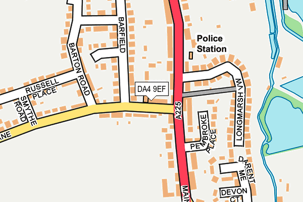 DA4 9EF map - OS OpenMap – Local (Ordnance Survey)