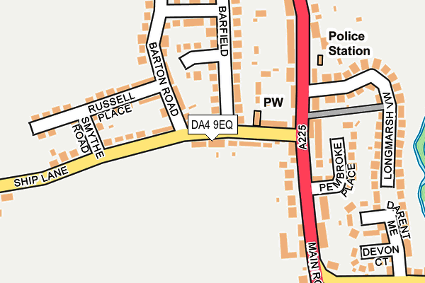 DA4 9EQ map - OS OpenMap – Local (Ordnance Survey)