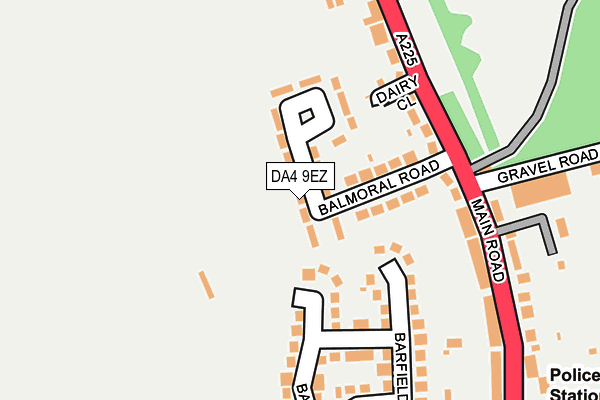 DA4 9EZ map - OS OpenMap – Local (Ordnance Survey)
