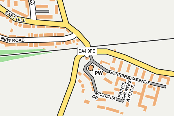 DA4 9FE map - OS OpenMap – Local (Ordnance Survey)