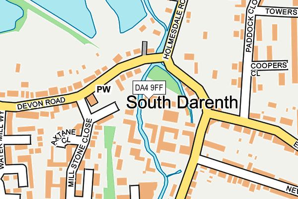 DA4 9FF map - OS OpenMap – Local (Ordnance Survey)