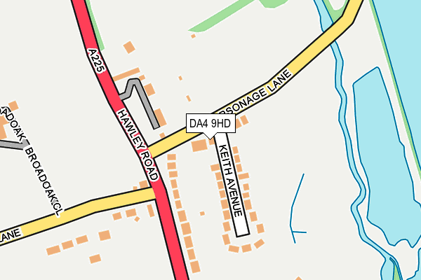 DA4 9HD map - OS OpenMap – Local (Ordnance Survey)